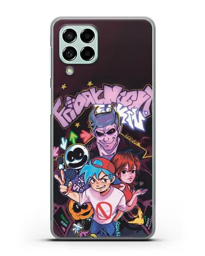Чехол Friday Night Funkin (Фрайдей Найт Фанкин) - Парень против Папочки силиконовый для Samsung Galaxy M53 [SM-M536]