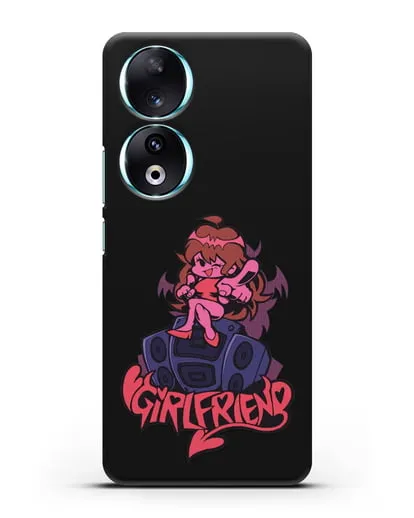 Чехол Friday Night Funkin (Фрайдей Найт Фанкин) - Девушка силиконовый для Honor 90