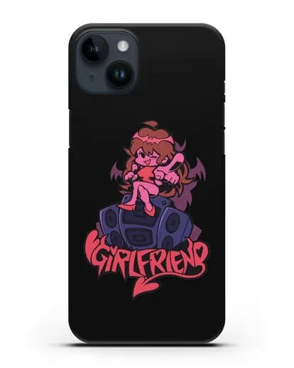 Чехол Friday Night Funkin (Фрайдей Найт Фанкин) - Девушка силиконовый для iPhone 14 Plus