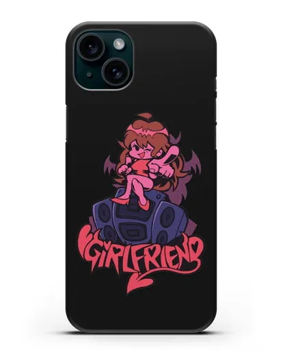 Чехол Friday Night Funkin (Фрайдей Найт Фанкин) - Девушка силиконовый для iPhone 15 Plus