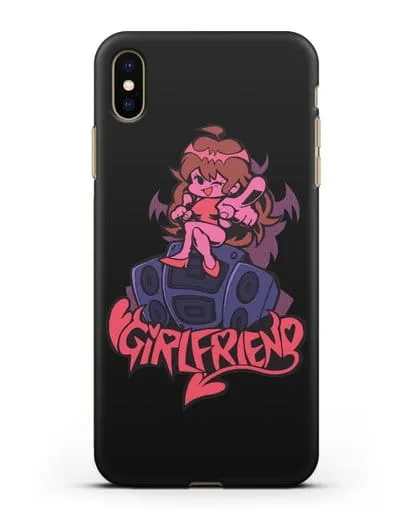 Чехол Friday Night Funkin (Фрайдей Найт Фанкин) - Девушка силиконовый для iPhone XS Max