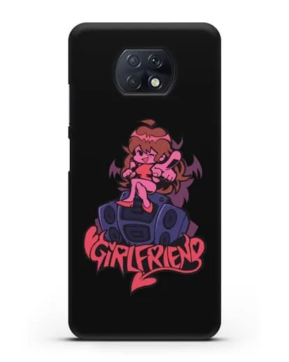 Чехол Friday Night Funkin (Фрайдей Найт Фанкин) - Девушка силиконовый для Xiaomi Redmi Note 9T