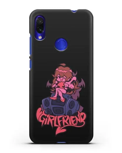 Чехол Friday Night Funkin (Фрайдей Найт Фанкин) - Девушка силиконовый для Xiaomi Redmi Note 7