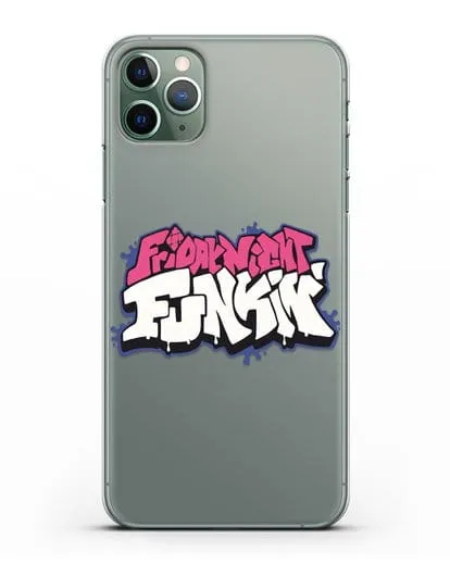 Чехол с логотипом Friday Night Funkin (Фрайдей Найт Фанкин) силиконовый для iPhone 11 Pro Max
