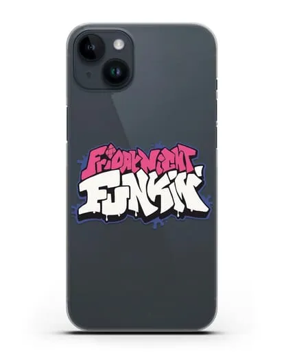 Чехол с логотипом Friday Night Funkin (Фрайдей Найт Фанкин) силиконовый для iPhone 14 Plus