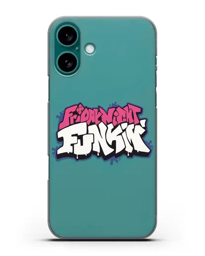 Чехол с логотипом Friday Night Funkin (Фрайдей Найт Фанкин) силиконовый для iPhone 16 Plus