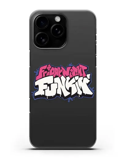 Чехол с логотипом Friday Night Funkin (Фрайдей Найт Фанкин) силиконовый для iPhone 16 Pro Max