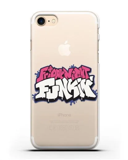Чехол с логотипом Friday Night Funkin (Фрайдей Найт Фанкин) силиконовый для iPhone 8