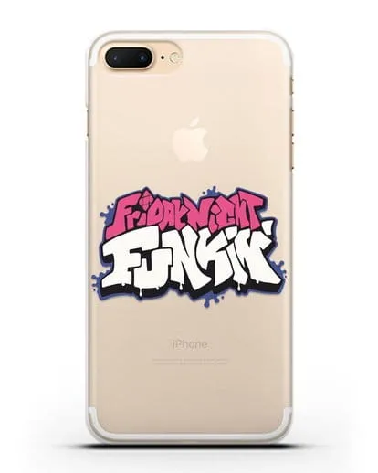 Чехол с логотипом Friday Night Funkin (Фрайдей Найт Фанкин) силиконовый для iPhone 7 Plus