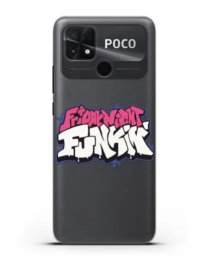 Чехол с логотипом Friday Night Funkin (Фрайдей Найт Фанкин) силиконовый для Xiaomi Poco C40