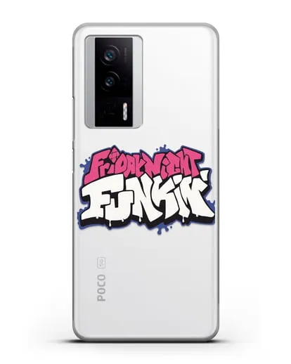 Чехол с логотипом Friday Night Funkin (Фрайдей Найт Фанкин) силиконовый для Xiaomi Poco F5 Pro
