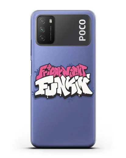 Чехол с логотипом Friday Night Funkin (Фрайдей Найт Фанкин) силиконовый для Xiaomi Poco M3