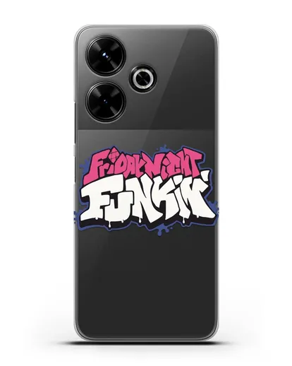 Чехол с логотипом Friday Night Funkin (Фрайдей Найт Фанкин) силиконовый для Xiaomi Poco M6
