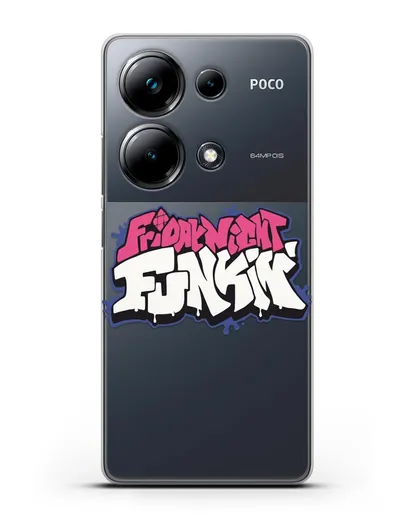Чехол с логотипом Friday Night Funkin (Фрайдей Найт Фанкин) силиконовый для Xiaomi Poco M6 Pro