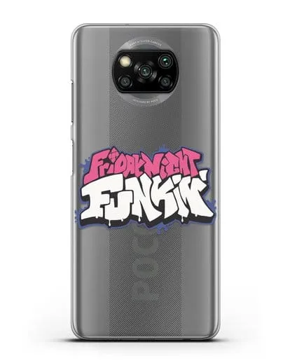 Чехол с логотипом Friday Night Funkin (Фрайдей Найт Фанкин) силиконовый для Xiaomi Poco X3