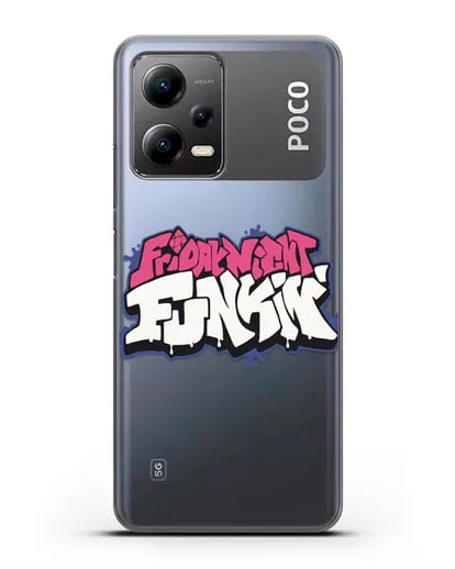 Чехол с логотипом Friday Night Funkin (Фрайдей Найт Фанкин) силиконовый для Xiaomi Poco X5