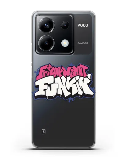 Чехол с логотипом Friday Night Funkin (Фрайдей Найт Фанкин) силиконовый для Xiaomi Poco X6