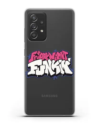 Чехол с логотипом Friday Night Funkin (Фрайдей Найт Фанкин) силиконовый для Samsung Galaxy A53