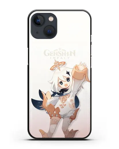 Чехол Genshin Impact (Геншин Импакт) - Паймон силиконовый для iPhone 13