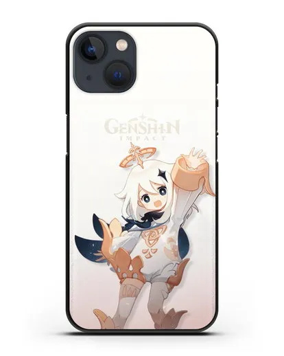 Чехол Genshin Impact (Геншин Импакт) - Паймон силиконовый для iPhone 13 Mini