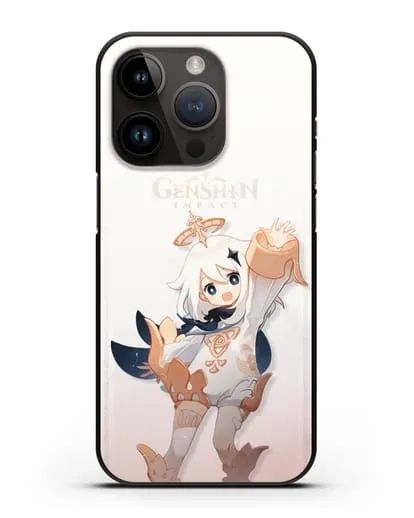 Чехол Genshin Impact (Геншин Импакт) - Паймон силиконовый для iPhone 14 Pro