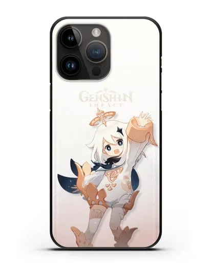 Чехол Genshin Impact (Геншин Импакт) - Паймон силиконовый для iPhone 14 Pro Max