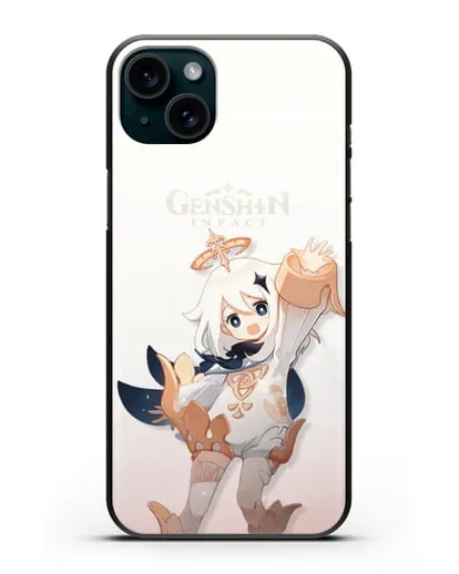 Чехол Genshin Impact (Геншин Импакт) - Паймон силиконовый для iPhone 15 Plus