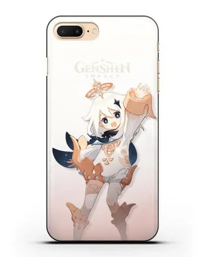 Чехол Genshin Impact (Геншин Импакт) - Паймон силиконовый для iPhone 8 Plus