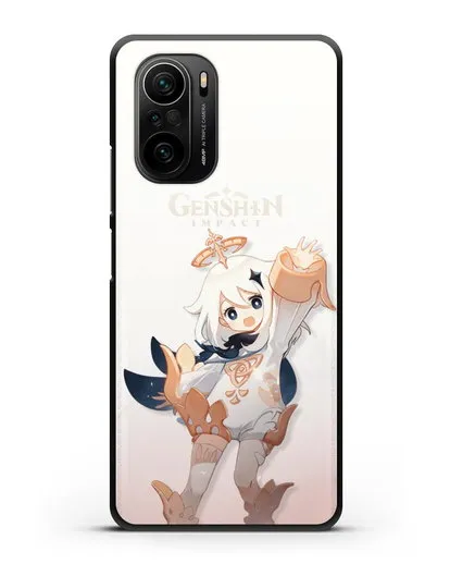 Чехол Genshin Impact (Геншин Импакт) - Паймон силиконовый для Xiaomi Poco F3 Pro
