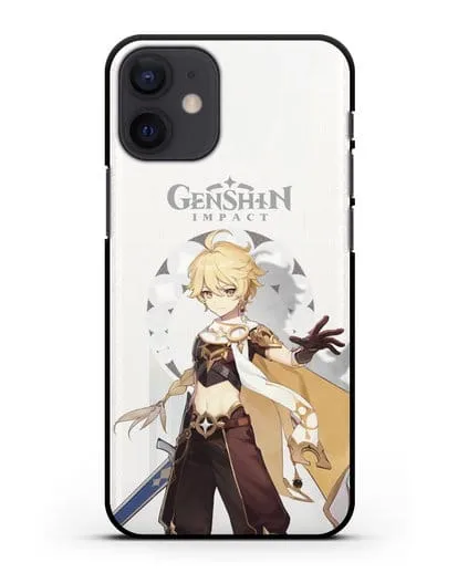 Чехол Genshin Impact (Геншин Импакт) - Итэр силиконовый для iPhone 12 mini