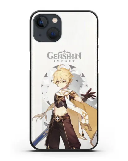 Чехол Genshin Impact (Геншин Импакт) - Итэр силиконовый для iPhone 13 Mini