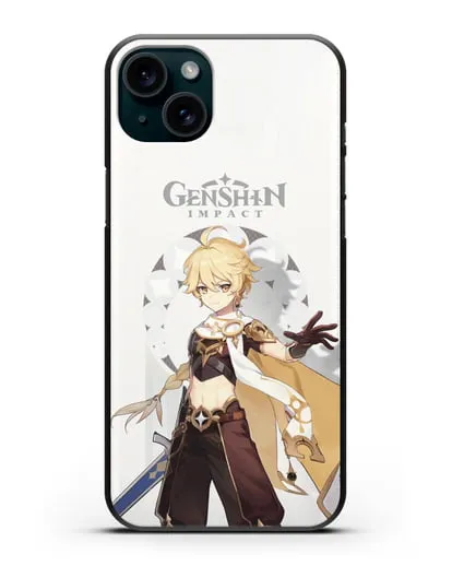 Чехол Genshin Impact (Геншин Импакт) - Итэр силиконовый для iPhone 15 Plus