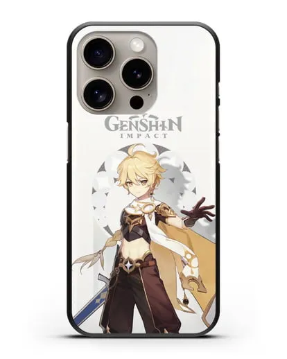 Чехол Genshin Impact (Геншин Импакт) - Итэр силиконовый для iPhone 15 Pro