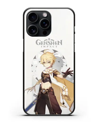 Чехол Genshin Impact (Геншин Импакт) - Итэр силиконовый для iPhone 15 Pro Max