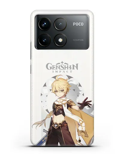 Чехол Genshin Impact (Геншин Импакт) - Итэр силиконовый для Xiaomi Poco F6 Pro