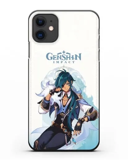 Чехол Genshin Impact (Геншин Импакт) - Кэйя силиконовый для iPhone 11