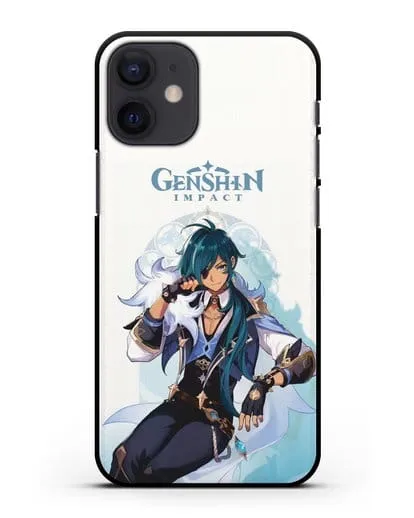 Чехол Genshin Impact (Геншин Импакт) - Кэйя силиконовый для iPhone 12 mini