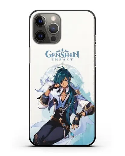 Чехол Genshin Impact (Геншин Импакт) - Кэйя силиконовый для iPhone 12 Pro Max