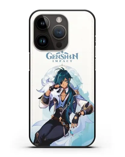 Чехол Genshin Impact (Геншин Импакт) - Кэйя силиконовый для iPhone 14 Pro