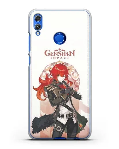 Чехол Genshin Impact (Геншин Импакт) - Дилюк силиконовый для Honor 8X