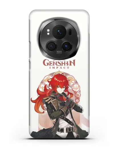 Чехол Genshin Impact (Геншин Импакт) - Дилюк силиконовый для Honor Magic 6 Pro