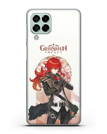 Чехол Genshin Impact (Геншин Импакт) - Дилюк силиконовый для Samsung Galaxy M53 [SM-M536]