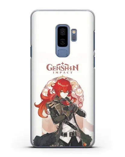 Чехол Genshin Impact (Геншин Импакт) - Дилюк силиконовый для Samsung Galaxy S9 Plus [SM-G965F]