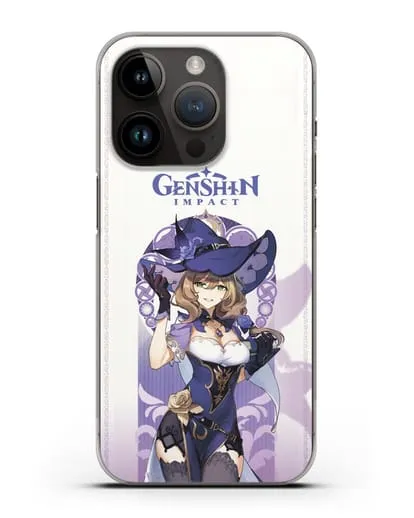 Чехол Genshin Impact (Геншин Импакт) - Лиза силиконовый для iPhone 14 Pro