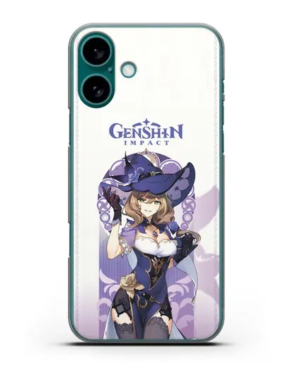 Чехол Genshin Impact (Геншин Импакт) - Лиза силиконовый для iPhone 16 Plus