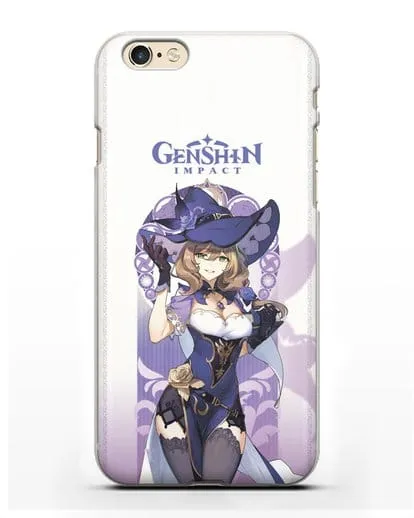 Чехол Genshin Impact (Геншин Импакт) - Лиза силиконовый для iPhone 6