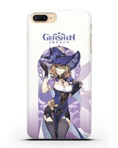 Чехол Genshin Impact (Геншин Импакт) - Лиза силиконовый для iPhone 8 Plus