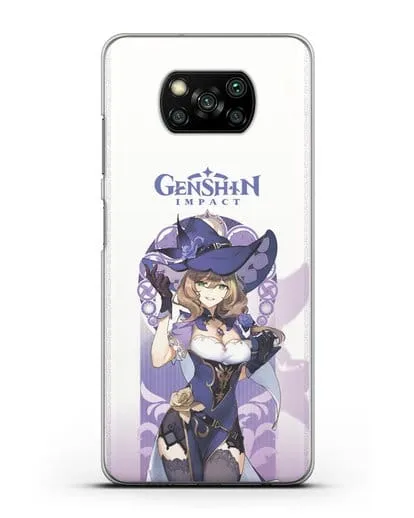 Чехол Genshin Impact (Геншин Импакт) - Лиза силиконовый для Xiaomi Poco X3