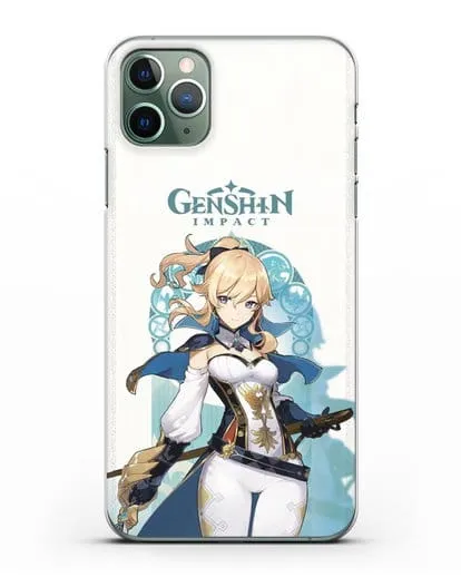 Чехол Genshin Impact (Геншин Импакт) - Джинн силиконовый для iPhone 11 Pro Max