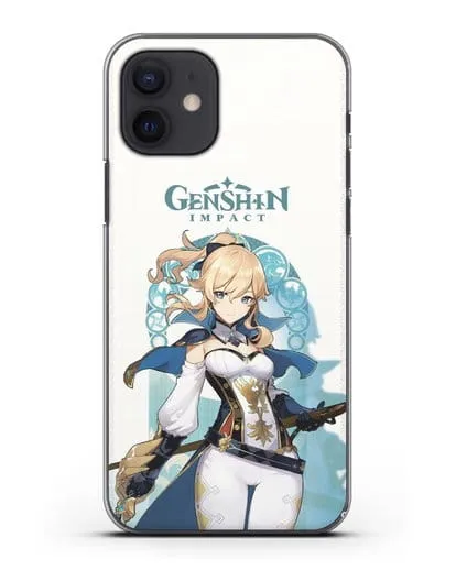 Чехол Genshin Impact (Геншин Импакт) - Джинн силиконовый для iPhone 12